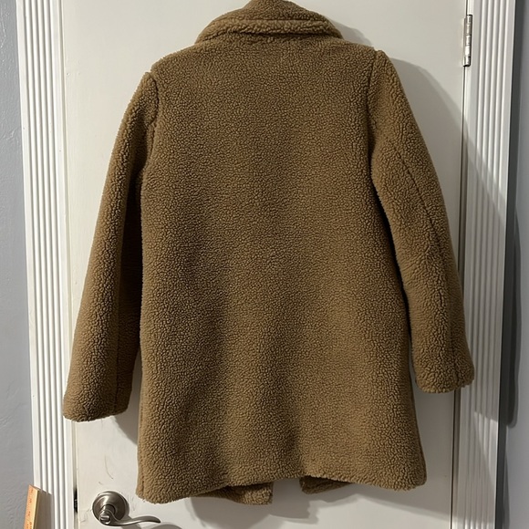 Vera Moda Faux Fur Teddy Long Coat Jacket Medium - Picture 5 of 5